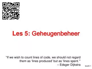 les 5 geheugenbeheer