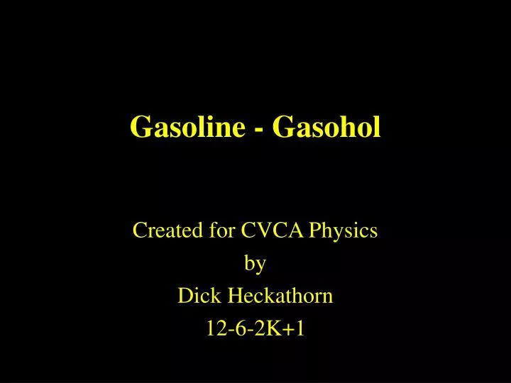 gasoline gasohol