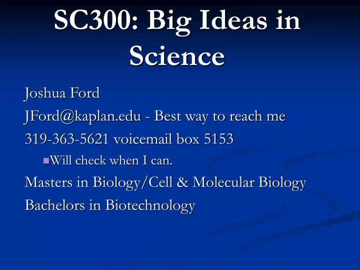 sc300 big ideas in science