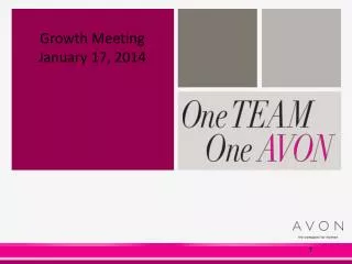 Growth Meeting January 17, 2014