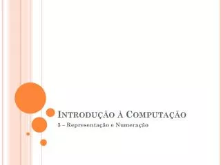 introdu o computa o