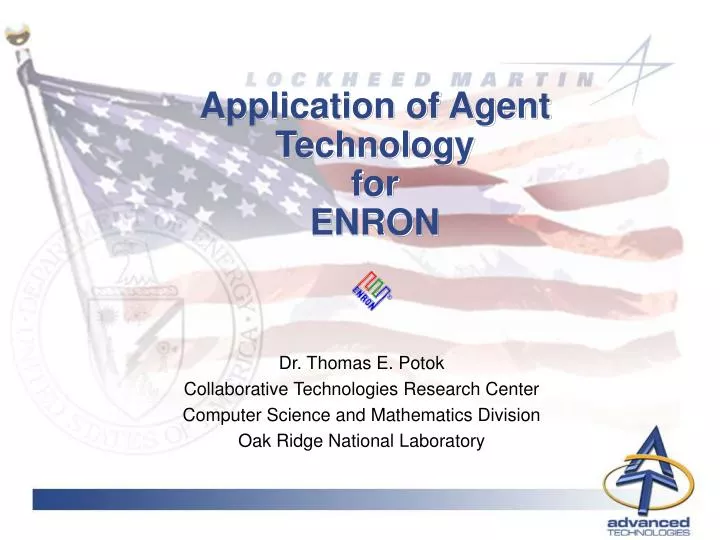 application of agent technology for enron