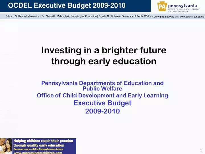 investing in a brighter future through early education