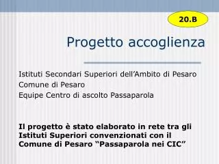 progetto accoglienza