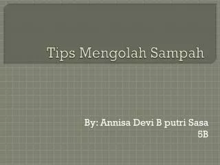 tips mengolah sampah