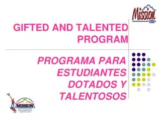 GIFTED AND TALENTED PROGRAM