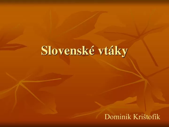 slovensk vt ky