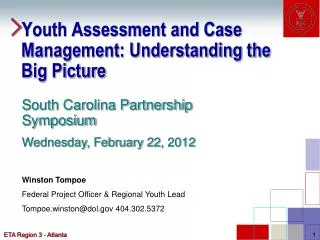 Youth Assessment and Case Management: Understanding the Big Picture