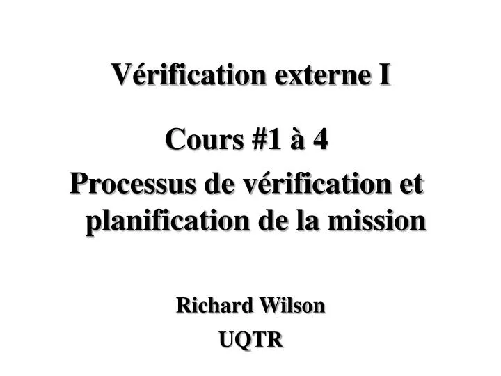 cours 1 4 processus de v rification et planification de la mission