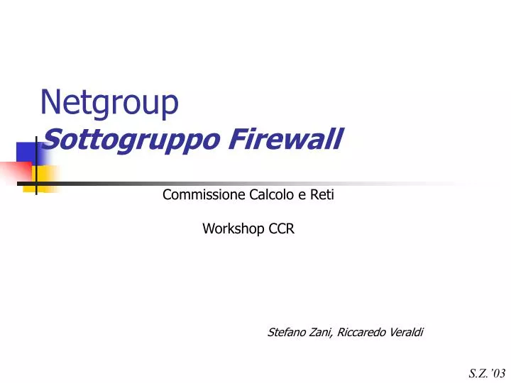 netgroup sottogruppo firewall