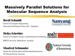 Massively Parallel Solutions for Molecular Sequence Analysis