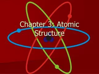 Chapter 3: Atomic Structure