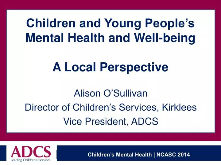 children and young people s mental health and well being a local perspective