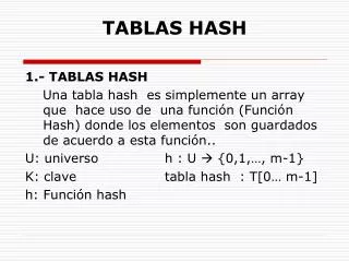 tablas hash