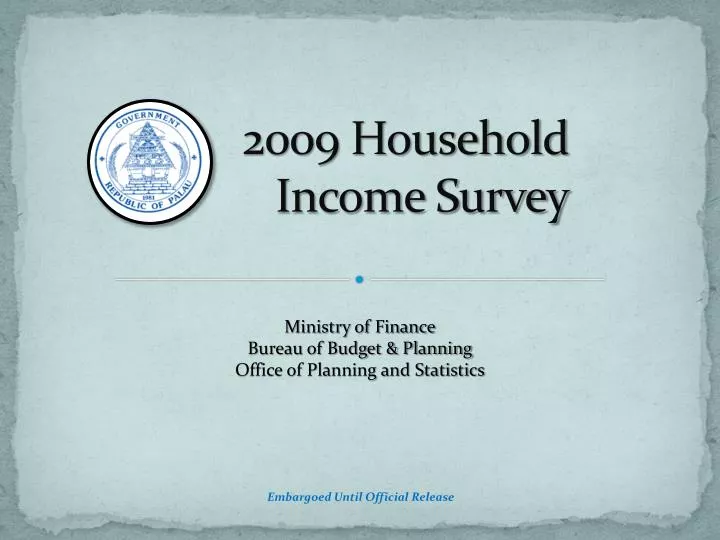 2009 household income survey