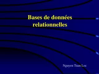 bases de donn es relationnelles