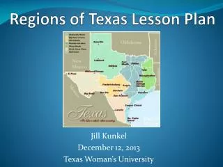 Regions of Texas Lesson Plan