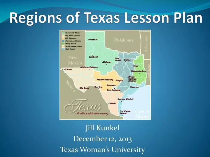 regions of texas lesson plan