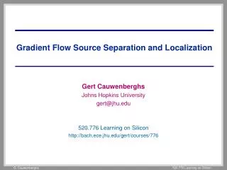 Gradient Flow Source Separation and Localization