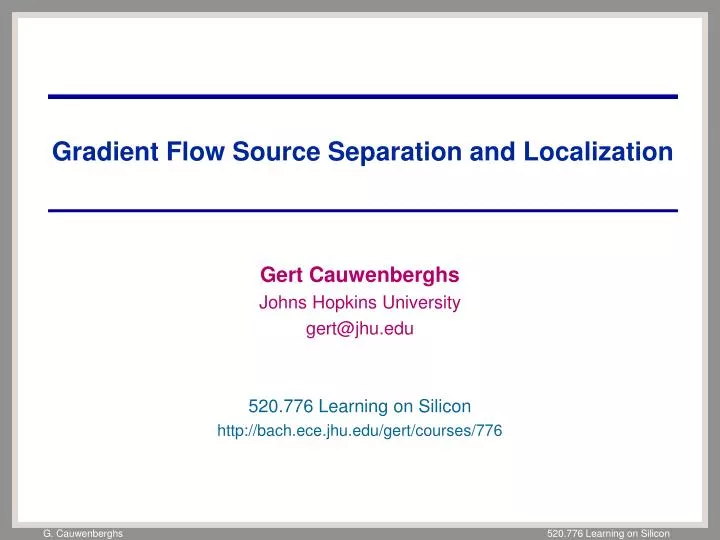 gradient flow source separation and localization