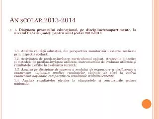 an colar 2013 2014