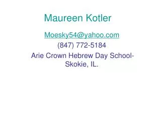 Maureen Kotler