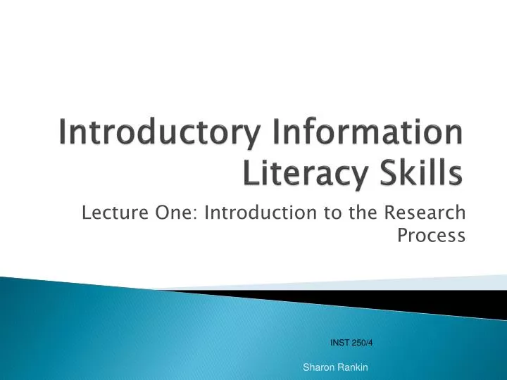 introductory information literacy skills