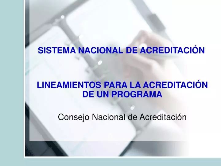 sistema nacional de acreditaci n