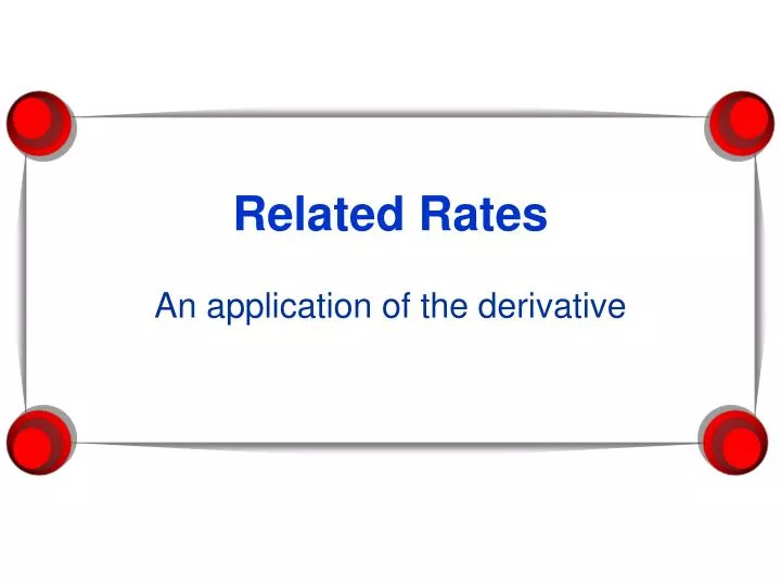 related rates