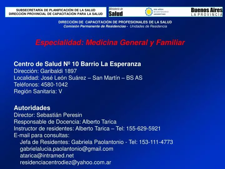 especialidad medicina general y familiar