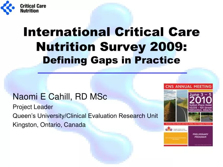 international critical care nutrition survey 2009 defining gaps in practice