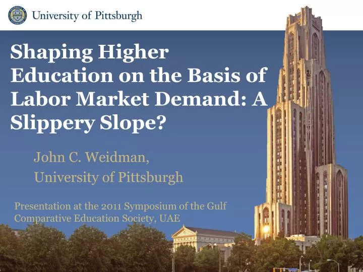 shaping higher education on the basis of labor market demand a slippery slope