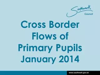 Cross Border Flows of Primary Pupils January 2014