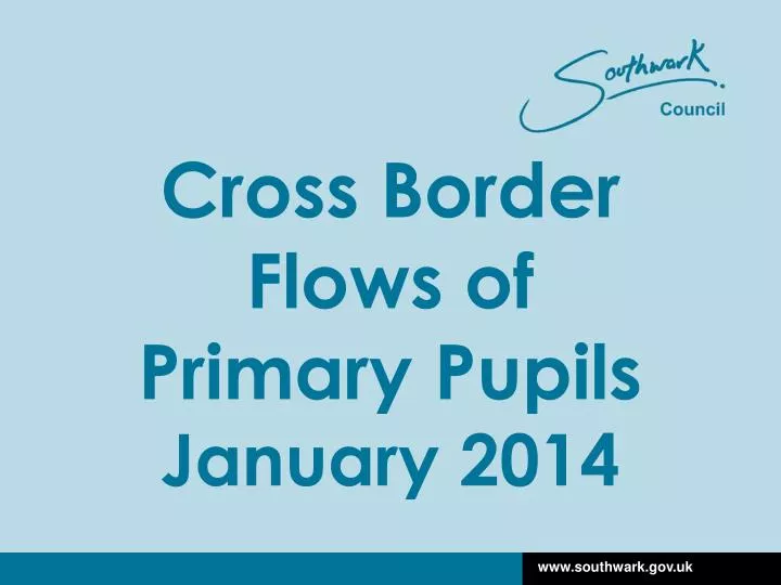 cross border flows of primary pupils january 2014