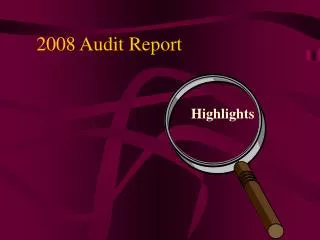 2008 Audit Report