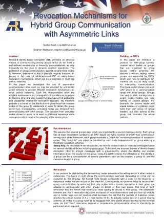 Revocation Mechanisms for Hybrid Group Communication with Asymmetric Links