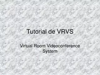 tutorial de vrvs
