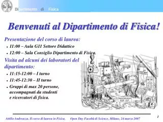 benvenuti al dipartimento di fisica