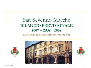 san severino marche bilancio previsionale 2007 2008 2009 www comune sanseverinomarche mc it