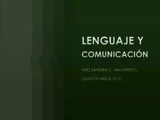 lenguaje y comunicaci n