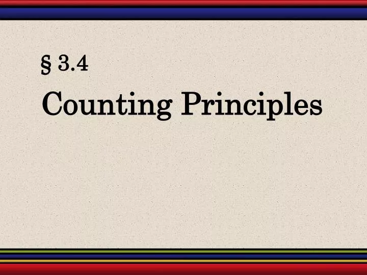 counting principles