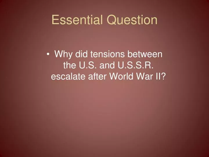 essential question