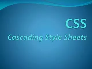 css cascading style sheets