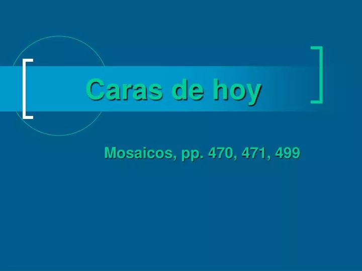 caras de hoy