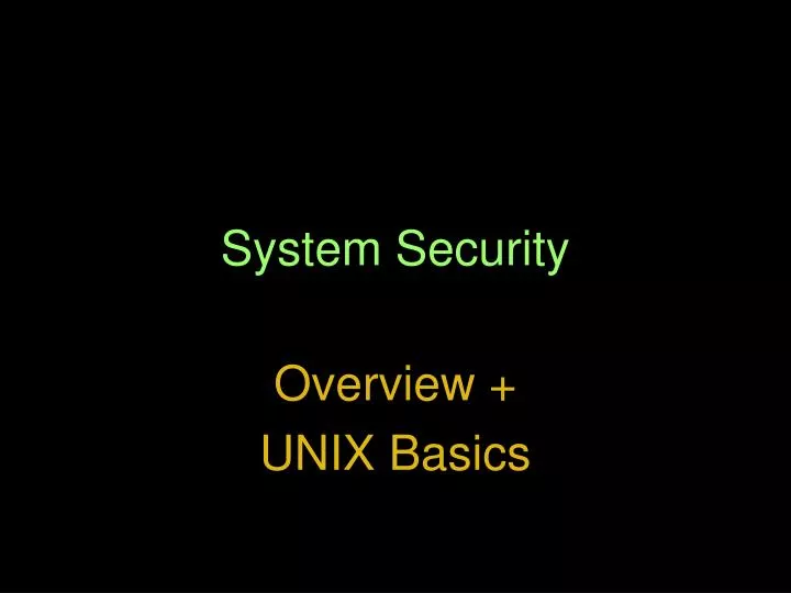 system security