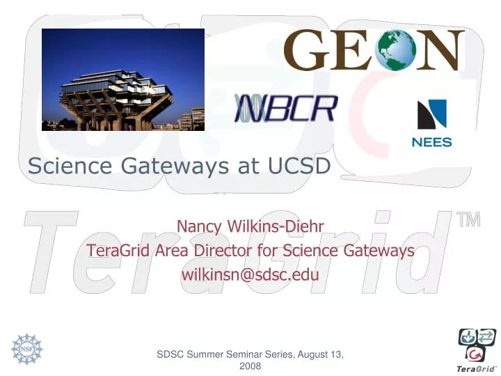science gateways at ucsd