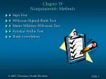 Chapter 19 Nonparametric Methods - slide 1
