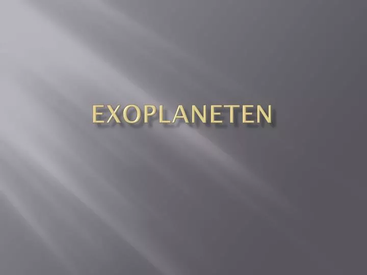 exoplaneten