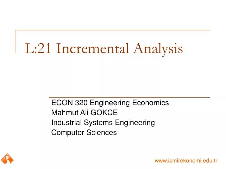 l 21 incremental analysis