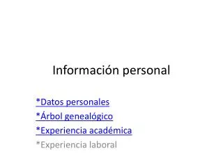 informaci n personal